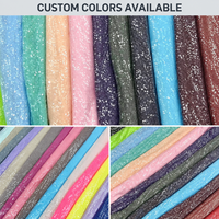 Paillettes transparentes personnalisées de 200 g/m², 5 mm, pour robe de mariée, tissu en tulle à paillettes