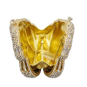 <span class=keywords><strong>Femme</strong></span> Banquet sac à main dames concepteur diamant pochette <span class=keywords><strong>portefeuille</strong></span> femmes sac à bandoulière <span class=keywords><strong>doré</strong></span> cristal boîte sac de soirée - Product Image 6
