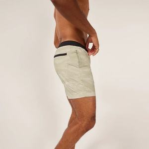 Pantalones Cortos Deportivos Ajustados de Talla Grande con Efecto Fruncido en Glúteos, 2 en 1, de 4 Pulgadas, de Cintura Alta, de Malla, con Camuflaje, para Hombre - Product Image 4