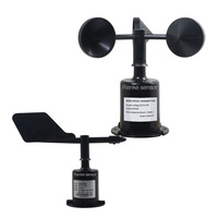 Capteur météo intégré Anémomètre mécanique du vent Dispositif de mesure de la vitesse du vent en polycarbonate à 3 tasses