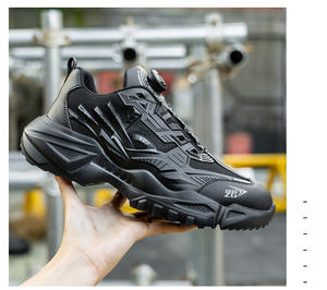 أحذية أمان شتوية سوداء بمقدمة فولاذية وزر دوار بسعر المصنع، أحذية رياضية خفيفة الوزن للرجال للعمل - Product Image 2