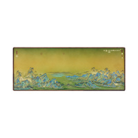 Décoration de bureau en laiton et bois, style chinois moderne et oriental, motif mille milles rivières et montagnes, pour entrée, salon, bureau, fêtes