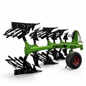 Heavy Duty Hydraulic 3-Point Hitch Mounted 1LF-435 Tractor Reversible Plow for Agricultural Soil Tillage and <b>Farming</b> - Product Image 1