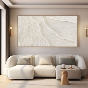 Pintura al Óleo Abstracta Pintada a Mano por un Artista, Arte de Pared en Lienzo para Sala de Estar Moderna, Decoración Minimalista para Hotel - Product Image 6