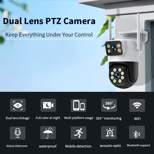 กล้องวงจรปิดแบบเลนส์คู่ 1080p 2MP WiFi กล้องเน็ตเวิร์กภายนอกอาคาร พร้อมระบบมองเห็นในเวลากลางคืนและฟังก์ชั่นแจ้งเตือน - Product Image 3