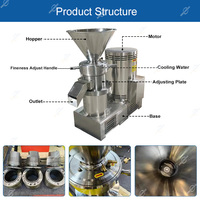 Petit homogénéisateur électrique en acier inoxydable, machine à broyer le houmous, machine à fabriquer du beurre de cacahuètes, moulin colloïdal pour pâte alimentaire