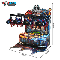 Máquina de Juego Arcade de Tiro LEON SHOOTING ARMOR, Exclusiva para Ferias y Carnavales, Operada con Monedas, para 2-4 Jugadores, Simulación Inmersiva
