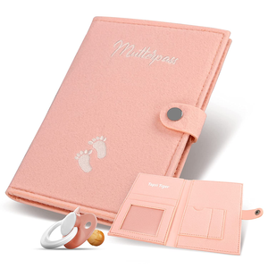 Funda de Fieltro Bordada para Mutterpass, Porta Pasaportes de Maternidad con Múltiples Diseños, <span class=keywords><strong>Carpeta</strong></span> Personalizada para Documentos de Embarazo, Regalo para Baby Shower - Product Image 3