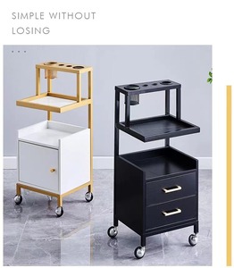 Armoire multifonctionnelle pour <span class=keywords><strong>salon</strong></span> de coiffure Table à outils pour <span class=keywords><strong>coiffeur</strong></span> Étagère de rangement multicouche Table de <span class=keywords><strong>salon</strong></span> Table de massage en métal - Product Image 6