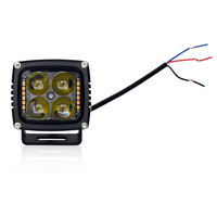 Lámpara de Trabajo LED de Disparo Lateral 10W DC 12V con Carcasa de Aluminio CNC Anodizado y Lente Óptica PMMA, Luces Antiniebla para Conducción Todoterreno DRL, 24 Meses de Garantía