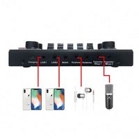 Interface de mixage audio F9 en gros, carte son externe USB pour studio et diffusion en direct avec Bluetooth pour téléphone et ordinateur