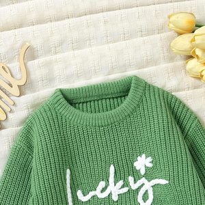 <span class=keywords><strong>Pull</strong></span> à manches longues pour tout-petit, <span class=keywords><strong>pull</strong></span> personnalisé, mode enfant, garçon, col rond, <span class=keywords><strong>pull</strong></span> en tricot unisexe pour bébé, printemps - Product Image 4