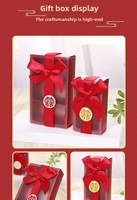 Boîte à chocolat magnétique fantaisie en feuille d'or carrée noire mate créative pour les cadeaux de fête, fabriquée à partir de matériaux recyclés