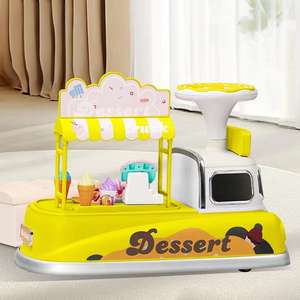 多功能滑动式汽车骑乘和假装游戏玩具，带超大储物可拆卸托盘和360轮子 - Product Image 3