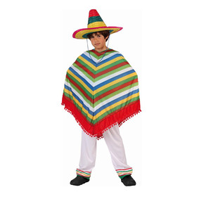 Disfraces <span class=keywords><strong>de</strong></span> vestido mexicano para niños <span class=keywords><strong>Disfraz</strong></span> <span class=keywords><strong>de</strong></span> Poncho <span class=keywords><strong>de</strong></span> serape mexicano - Product Image 1