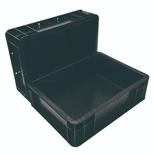 ALLESD Favorable Price PP Plastic Recycle Black Color ESD Antistatic Plastic Box Bin for Circulation