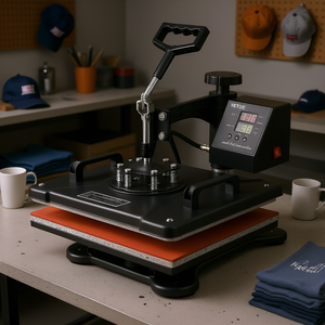 Máquina de prensa de calor digital Vevor de 12x15 pulgadas semiautomática de cama plana para camisetas, tazas, gorras, platos y sombreros. - Product Image 2