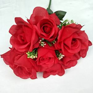<span class=keywords><strong>Pas</strong></span> <span class=keywords><strong>cher</strong></span> 12 têtes roses en soie grappes fleurs artificielles bouquet de roses pour mariage <span class=keywords><strong>buisson</strong></span> nuptial - Product Image 1
