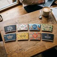 Manchons d'emballage pour café écologiques AT PACK, design personnalisé, manchons pour gobelets à café chaud, manchons en carton pour gobelets à boissons chaudes