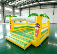 Château gonflable tropical en forme de palmier, en PVC, capacité 10 personnes, garantie 3 ans, mini château gonflable pour enfants pour la maison