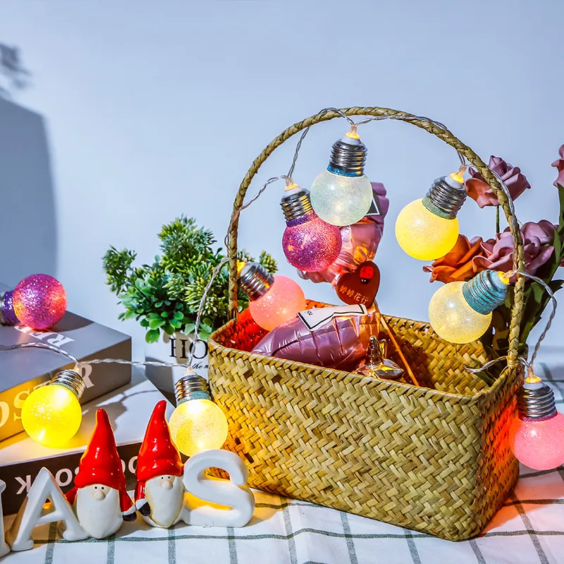 Kerstdecoratie Felroze Lamp String Light Met Indoor Deco 'S Voor Kerstboom Huisdecoratie Festival Feest