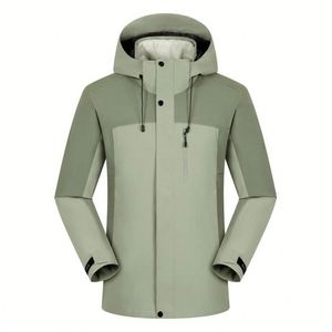 Veste de randonnée imperméable 3 en 1, logo personnalisé, veste coupe-vent unisexe à capuche, veste d'extérieur pour homme - Product Image 4
