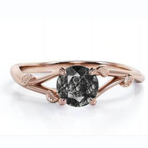 <b>925</b> <b>Silver</b> Moss Agate <b>Ring</b> Round Cut Prong Setting Women's Vintage Engagement <b>Ring</b> - Product Image 3