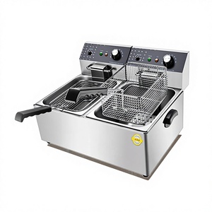 <span class=keywords><strong>Friteuse</strong></span> électrique commerciale 6L 8L, cylindre simple ou double épaissi, grande capacité de table, machine à frites, pour restaurant de hamburgers - Product Image 2