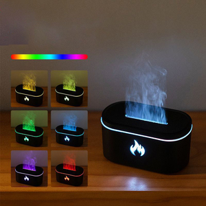 New Arrival 7-Color LED Flame Effect <b>Mini</b> <b>Humidifier</b> Perfect Gift Diffuser for Home, Office & Travel Lovers - Product Image 3
