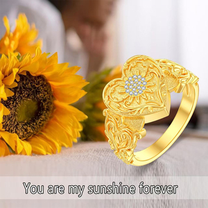 Cincin zirkon personalisasi untuk abu liontin bunga matahari cincin guci kenang-kenangan perhiasan kremasi cincin - Product Image 6