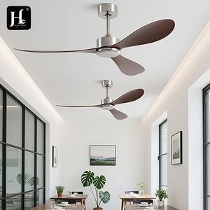 Ventilateur de plafond moderne avec lampe, style minimaliste, décoration intérieure de salon, 52 pouces, DC - Product Image 6