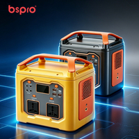 Station d'alimentation portable solaire 300W 192Wh LiFePO4 avec haut-parleur Bluetooth à onde sinusoïdale pure, radio, USB, pour le camping, les voyages et les situations d'urgence
