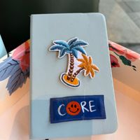 Cuaderno de Regalo Creativo con Hojas Sueltas para Estudiantes y Niños, con Dibujos Animados de Gaviotas, Barcos y Palmeras de Coco