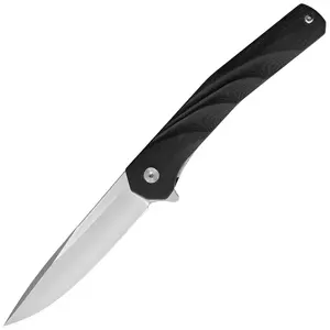 Fermaglio a sfera con lama a goccia aperta con chiusura a sfera nero G10 coltello pieghevole con Clip tascabile con punta profonda