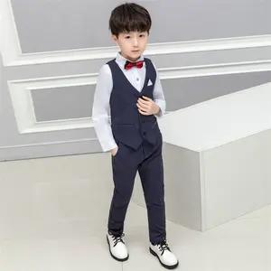 Kids 3 Pieces Sets Gentleman Formal Suit Children Clothes Boys Suits For Wedding