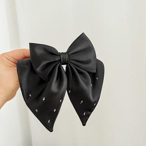 <span class=keywords><strong>Barrette</strong></span> à <span class=keywords><strong>cheveux</strong></span> élégante pour femmes, style coréen, grande pince à <span class=keywords><strong>cheveux</strong></span> à nœud, porte-queue de cheval décoratif, pince à ressort, strass - Product Image 4