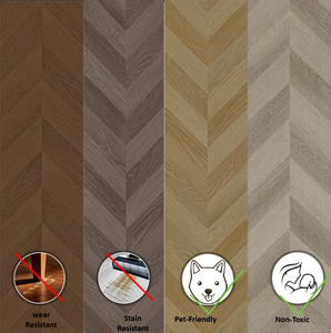 UV Stable 12 20 22mil Couche d’usure Vinyle de luxe PVC Plaque <span class=keywords><strong>Sol</strong></span> <span class=keywords><strong>stratifié</strong></span> Carreaux Mat Panneau SPC Chevrons Texture naturelle - Product Image 2