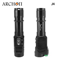 Lampe de plongée ARCHON J4 rechargeable, étanche à 200 m, lumière sous-marine blanche/verte/rouge 3-en-1, 3500 lumens, recherche sous-marine