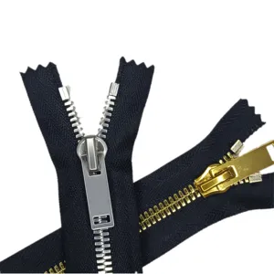 Beautiful Smooth Zip Metal No8 Plating Corn Teeth Closed End Zippers With Sliders For Shoes Clothing Bags Luggages