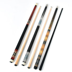 Taco de Billar Americano de Madera de Arce de 58 Pulgadas al por Mayor, de Fibra de Carbono para Snooker con Punta de 13 mm para Pool y Carambola - Product Image 1