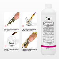 Vente en gros de monomère liquide pour ongles en acrylique sans MMA, en bouteille de 120 ml/500 ml/1000 ml, liquide pour trempage des ongles