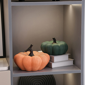 Ceramic Gold Orange <strong>Black</strong> Green Striped Pumpkin <strong>Decor</strong> Luxury Fall Harvest <strong>Table</strong> Centerpiece Home Office Shelf Mantel <strong>Decor</strong> Gift - Product Image 3