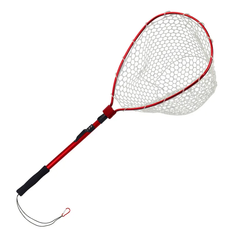 WeiHe SP008D Landing Net Aluminium Alloy Pole And Frame Silicone Net EVA Handle Anti-lost Rope