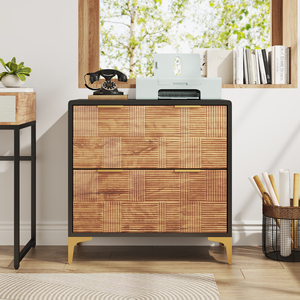 Tribesigns hiện đại trang trí màu nâu đa năng 2 ngăn kéo bên tủ tập tin cho văn phòng nhà - Product Image 2