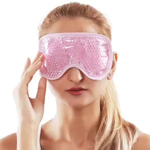 Custom Heated Eye Mask Hot Cold Therapy Gel bead Ice Water Sleeping Mask Gel Ice Pack Reusable Ice Headache Relief Gel Eye Mask