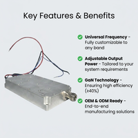 Module RF numérique GAN Lora 800-1000 MHz 100 W 28 V anti-FPV, puissance personnalisée JYS-M800 250 kHz