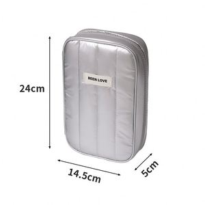 Bolsa de Mano de Algodón Personalizable, Minimalista y Elegante para Mujer, Cables de Datos, Bancos de Energía Portátiles, Cosméticos Multifuncionales - Product Image 2