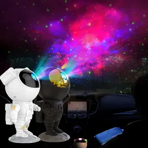 Lonvis USB LED gece ışığı RGB atmosfer ışığı projektör parti dekorasyon astronot yıldızlı ışık projektör lambası hoparlör ile