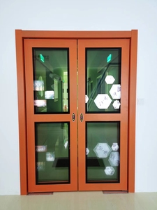<span class=keywords><strong>Puerta</strong></span> Eléctrica Plana Moderna de Alta Calidad, Automática Bidireccional con Purificación por Inducción, de Acero Galvanizado con Ventana de Vidrio - Product Image 1
