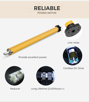 Kit de Máquina para Persianas Romanas de Lino y Algodón con Riel Automático Eléctrico y Diseño Festoneado, Persianas Enrollables Térmicas Opacas de Lujo Integradas